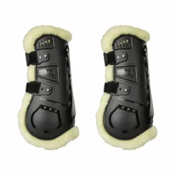 Back On Track - Guêtres ouvertes mouton synthétique Airflow noir x2