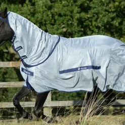 Bucas - Couverture anti-mouches Buzz-Off Full Neck bleu