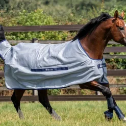 Bucas - Couverture anti-mouches Buzz-Off Classic bleu