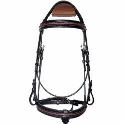 Canter - Bridon muserolle croisée Mylord marron/ marron