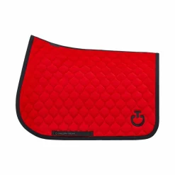 Cavalleria Toscana - Tapis de selle Circular Quilted Jersey rouge coquelicot
