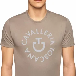 Cavalleria Toscana - T-shirt à col rond homme Orbit Sand Grey