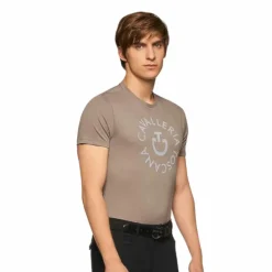 Cavalleria Toscana - T-shirt à col rond homme Orbit Sand Grey