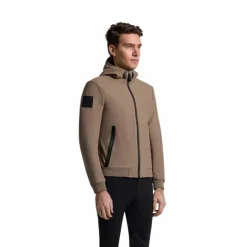 Cavalleria Toscana - Veste softshell thermique à capuche homme Performance noisette