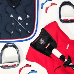 Dance With Him - Tapis de selle marine/ blanc/ rouge