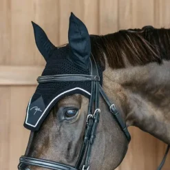 Dyon - Bonnet pour chevaux Diamond anti-bruit noir