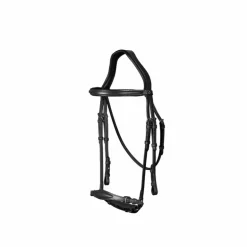 Dyon - Bridon muserolle allemande ajustable New English Collection noir