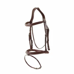 Dyon - Bridon muserolle combinée New English cuir havane