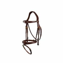 Dyon - Bridon muserolle combinée anatomique D Collection havane