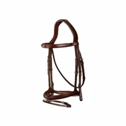 Dyon - Bridon muserolle combinée New English Collection havane