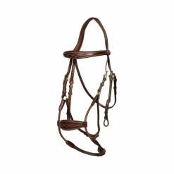 Dyon - Bridon muserolle hybride élastique D Collection havane