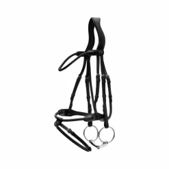 Dyon - Bridon tressé avec noseband amovible New English Collection noir