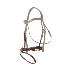 Dyon - Muserolle combinée chaîne D Collection marron