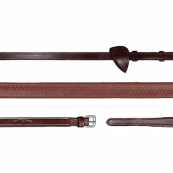 Dyon - Rênes caoutchouc 5/8 New English Collection brun