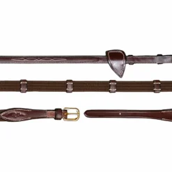 Dyon - Rênes tissu 5/8 avec 9 arrêtoirs D Collection brun