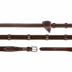 Dyon - Rênes tissu 5/8 avec 9 arrêtoirs Working by Dyon brun