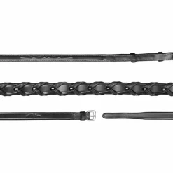Dyon - Rênes tressées 5/8 US Collection noir