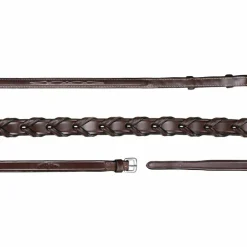 Dyon - Rênes tressées 5/8 US Collection marron