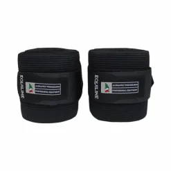 Equiline - Bandes de travail élastiques avec polaire noir (x2)