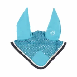 Equithème - Bonnet chasse-mouches Polyfun turquoise