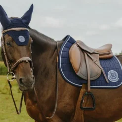 Equithème - Bonnet pour chevaux Compet Je t'aime marine