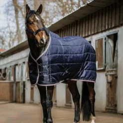 Equithème - Couverture d'écurie Aztec 50g marine