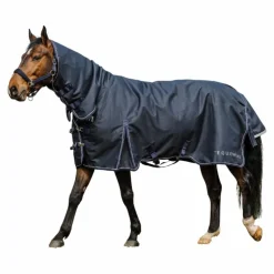 Equithème - Couverture d'extérieur Atomic Combo 1200 D marine 100g