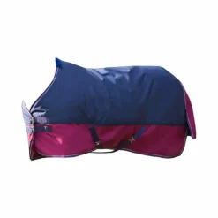 Equithème - Couverture d'extérieur Tyrex 1200D marine/bordeaux 50g