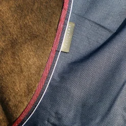 Equithème - Couverture d'extérieur Tyrex 1200D high neck marine/bordeaux 0g