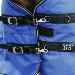 Equithème - Couverture d'extérieur Tyrex Aisance 1200D High Neck bleu roi 0g