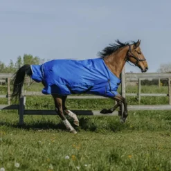 Equithème - Couverture d'extérieur Tyrex Aisance 1200D 300g bleu roi