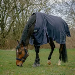 Equithème - Couverture d'extérieur Anatomic Aisance 1200D 200g marine
