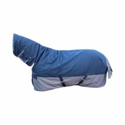 Equithème - Couverture d'extérieur Tyrex "Combo" 600D marine/gris 200g