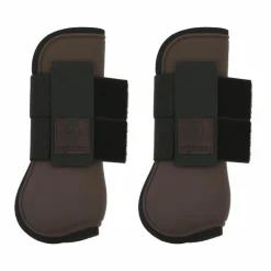 Equithème - Guêtres protège-tendons marron x2
