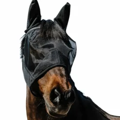 Equithème - Masque anti-mouches Supercut noir