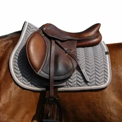 Equithème - Tapis de selle Softypop gris foncé