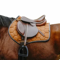 Equithème - Tapis de selle Quadri camel