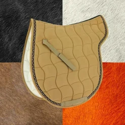 Equithème - Tapis de selle Hunter camel