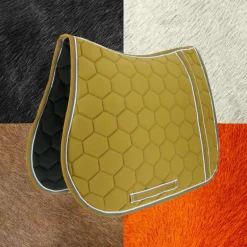 Equithème - Tapis de selle Ligne brun