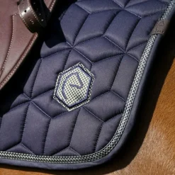 Equithème - Tapis de selle Softhex marine
