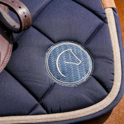 Equithème - Tapis de selle Badge 2.0 marine