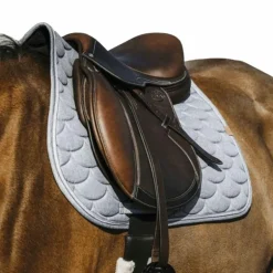 Equithème - Tapis de selle Khadi gris clair