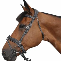 Flags & Cup - Bridon Comfort combiné avec rênes noir
