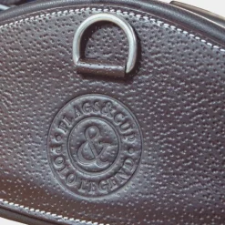 Flags & Cup - Sangle anatomique cuir grainé marron