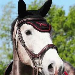 Freejump - Bonnet pour cheval Noir / Rouge
