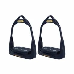 Freejump - Étriers Air's Full black plancher plat / oeil orienté / gold Glitter édition