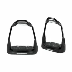 Freejump - Étriers Air's Full Black/ Plancher incliné/ Oeil droit/ Noir/ Argent