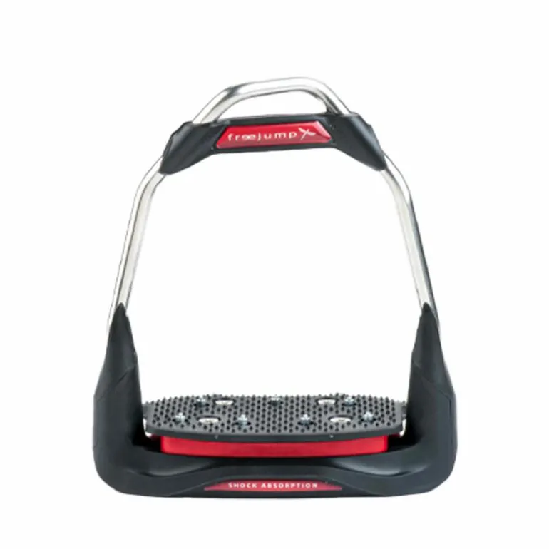 Freejump - Étriers Air's rouge plancher plat / oeil orienté / noir / noir
