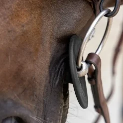 Grooming Deluxe - Rondelles de mors en silicone petit trou noir (x2)