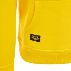 Hagg - Sweat à capuche homme jaune/ marine